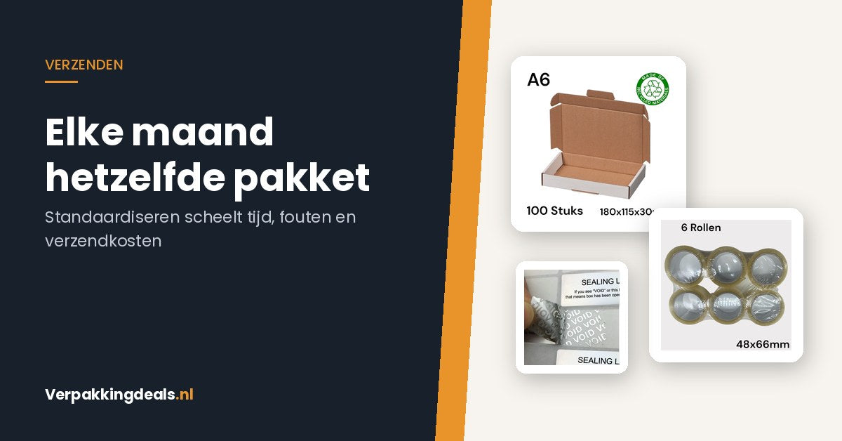Elke maand hetzelfde pakket versturen: zo standaardiseer je een abonnementsbox