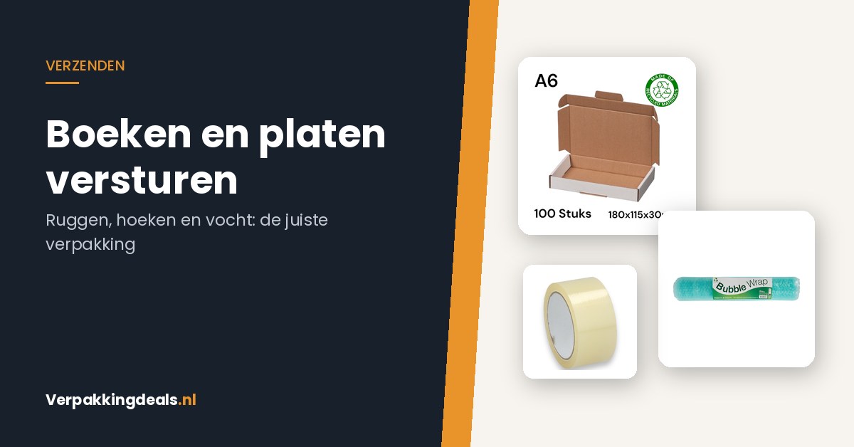 Boeken, strips en platen versturen: ruggen, hoeken en vocht