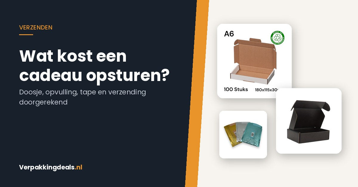 Wie viel kostet es, ein Geschenk zu verschicken? Schachtel, Füllmaterial und Versand mit eingerechnet