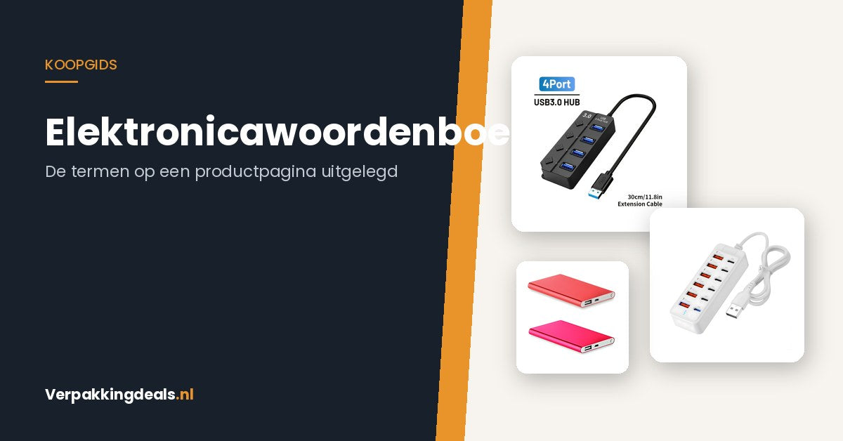 Elektronicawoordenboek: 25 termen bij kabels, hubs en opladers