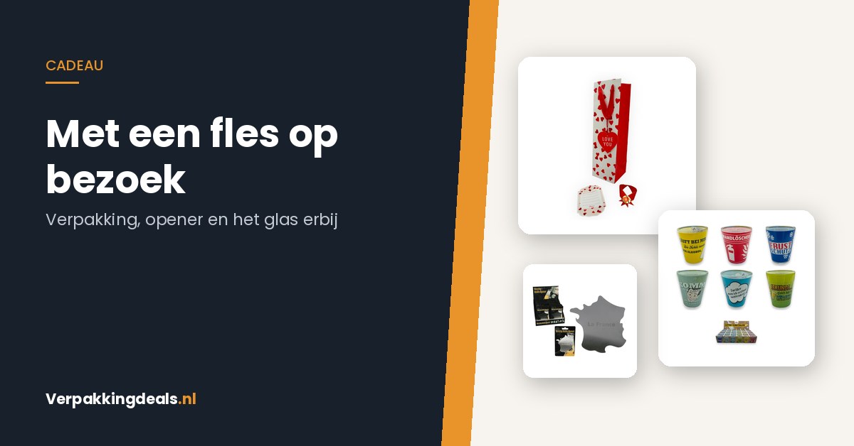 Met een fles op bezoek: verpakking, opener en het glas erbij