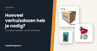 Verhuisdoos van 50 liter, tape dispenser en permanente markers voor je verhuizing