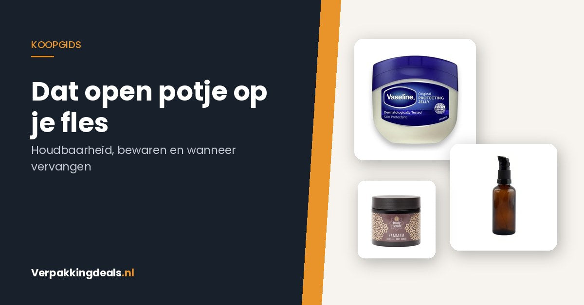 Wat betekent het open potje op je fles? Houdbaarheid van cosmetica uitgelegd