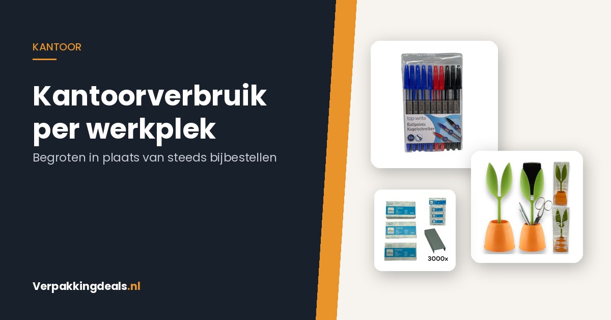 Wat verbruikt één werkplek per jaar? Kantoorartikelen begroten in plaats van bijbestellen