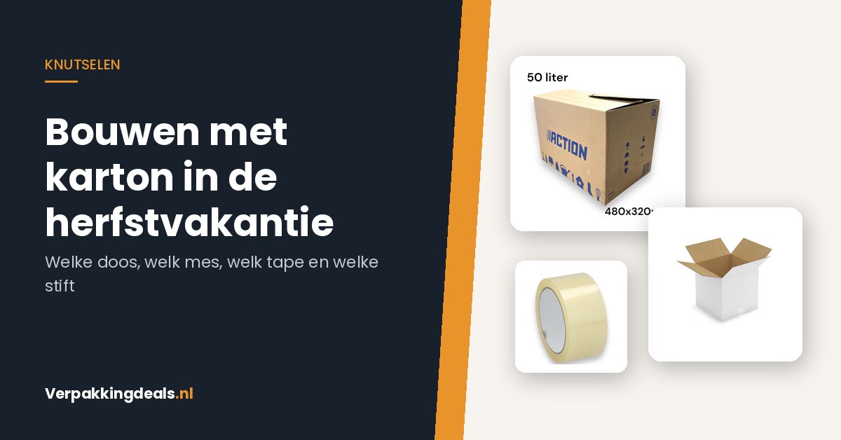 Karton dat een tweede leven krijgt: bouwen met dozen in de herfstvakantie