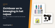 Waterfles met tijdsaanduiding, oplaadbare massage gun en analoge stappenteller voor het najaar