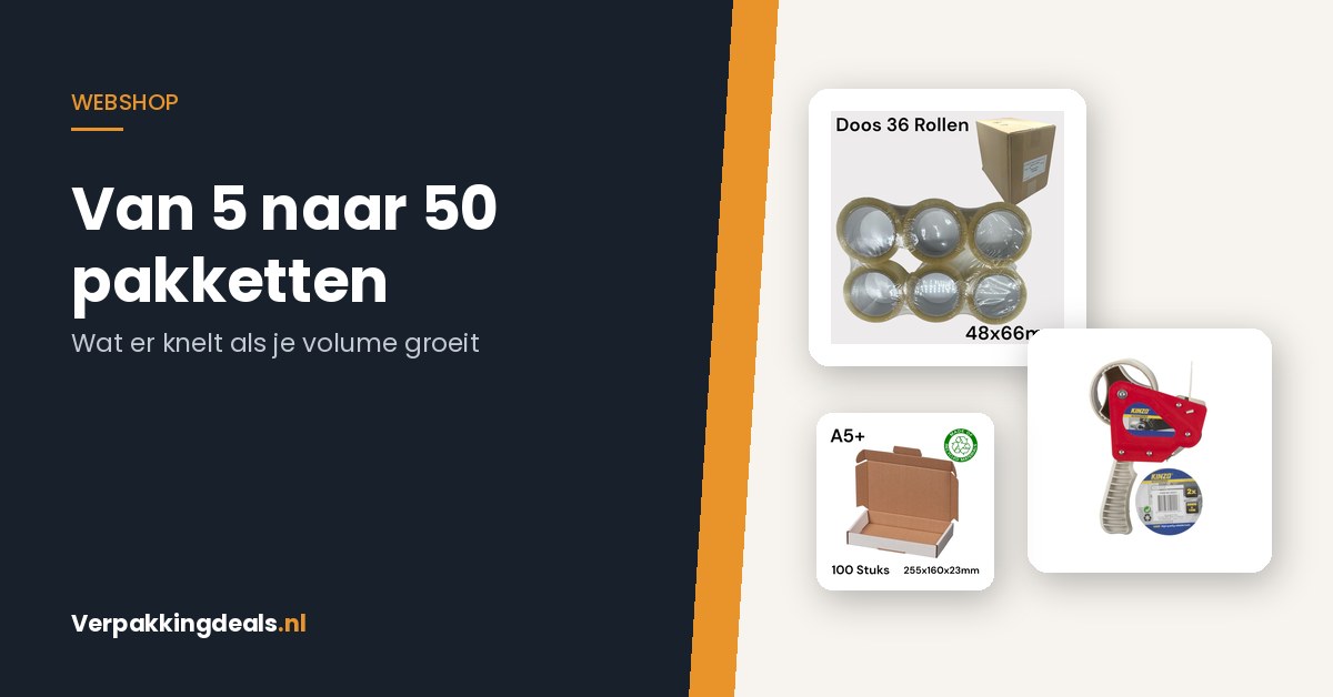 Van vijf naar vijftig pakketten per week: wat er als eerste knelt