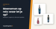 Flacons toycleaner, glijmiddel op waterbasis en intieme wasgel in reisformaat