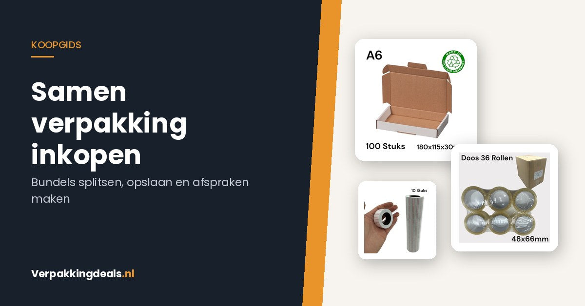 Samen verpakkingsmateriaal inkopen met een andere ondernemer: bundels splitsen en afspraken maken