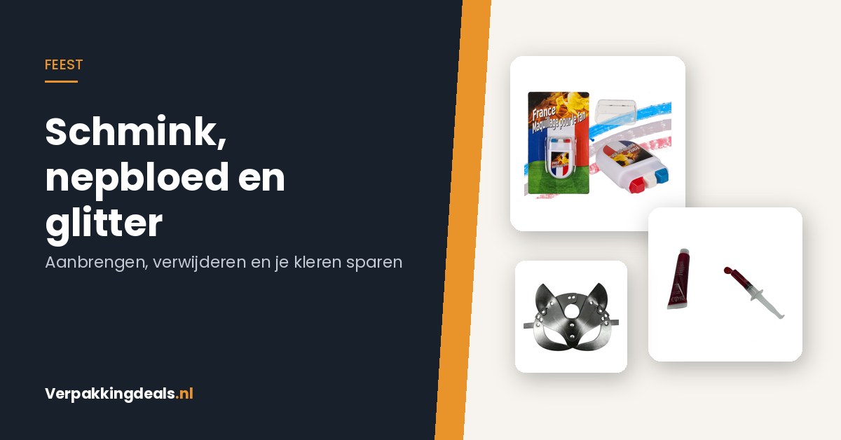 Schmink, nepbloed en glitter: aanbrengen, verwijderen en vlekken voorkomen