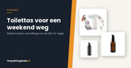 Reisformaten voor in je toilettas: sprayflesje van 100 ml, amber glazen sprayfles en foam pompfles