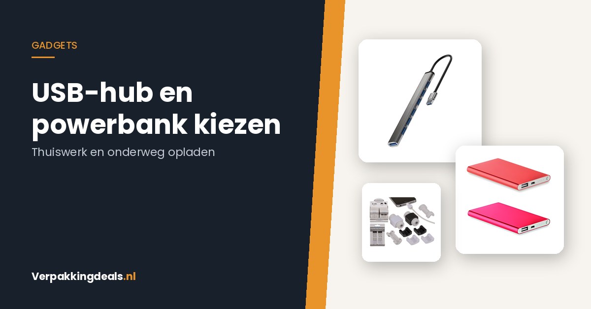 USB-hub, powerbank en kabelbeschermers: gadgets voor thuiswerk en onderweg