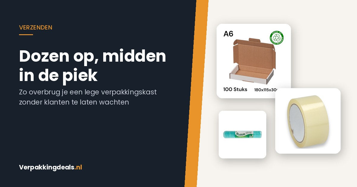 Je dozen zijn op midden in de piek: zo overbrug je een lege verpakkingskast