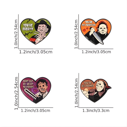 Horror pin "You're Dreamy" – Metalen hartvormige speld met klauw design