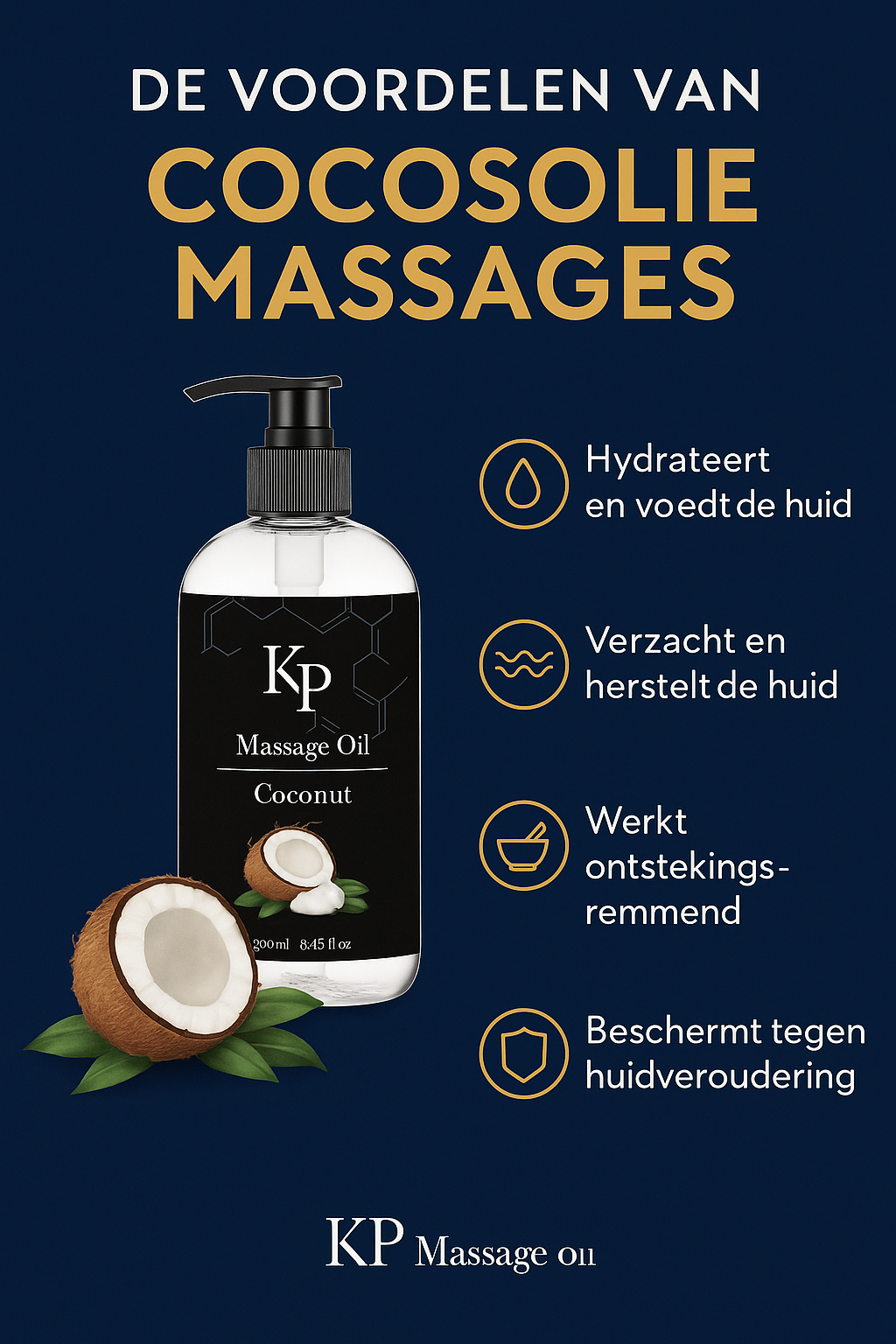 Kokos Massageolie – Voedend & Tropisch – 250ml