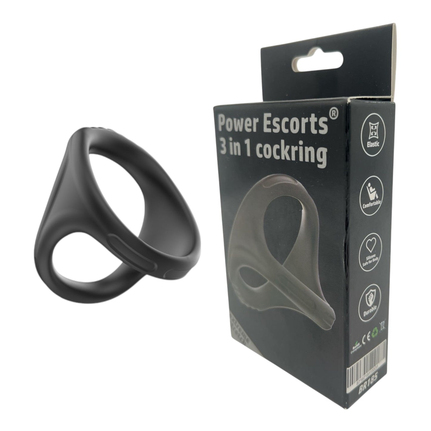 3-in-1 Cockring – Erectiesteun, Ballenband & Perineum Stimulation