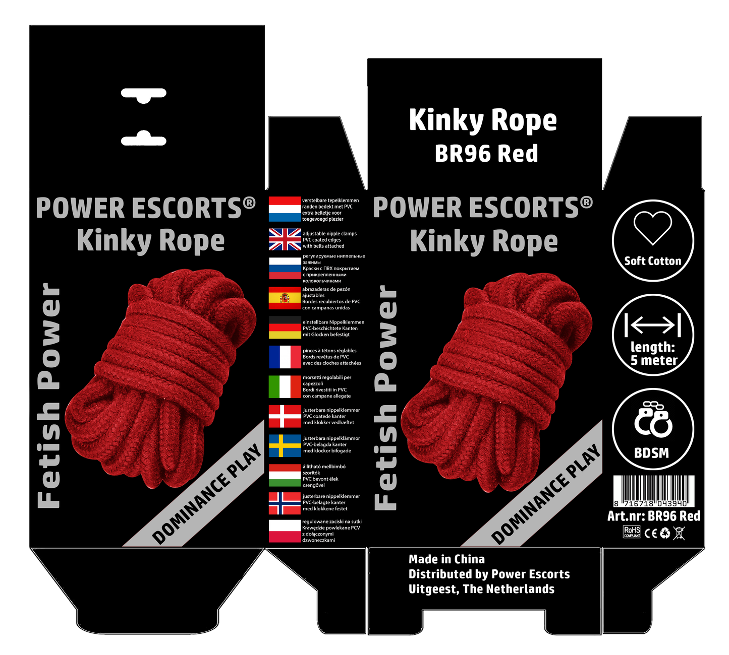 Kinky Rope – 5 meter Bondagetouw van Katoen
