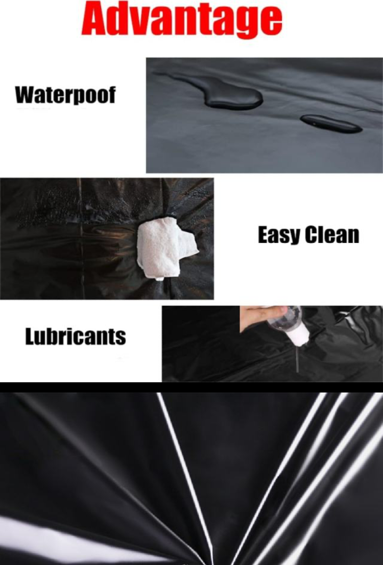 Kinky Bed Sheet – PVC – Zwart & Bruin – 160 x 227 cm – Waterproof