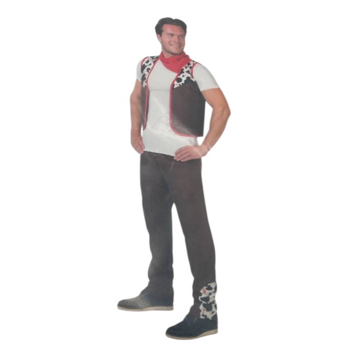 Cowboy Kostuum Heren – Verkleedset met Broek, Gilet & Sjaal – Maat M / L / XL