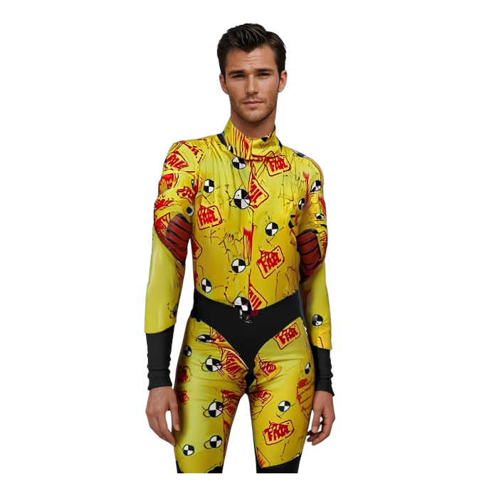 Crashed Test Dummy Kostuum – Maat S, M, L – Verkleedpak met Muts