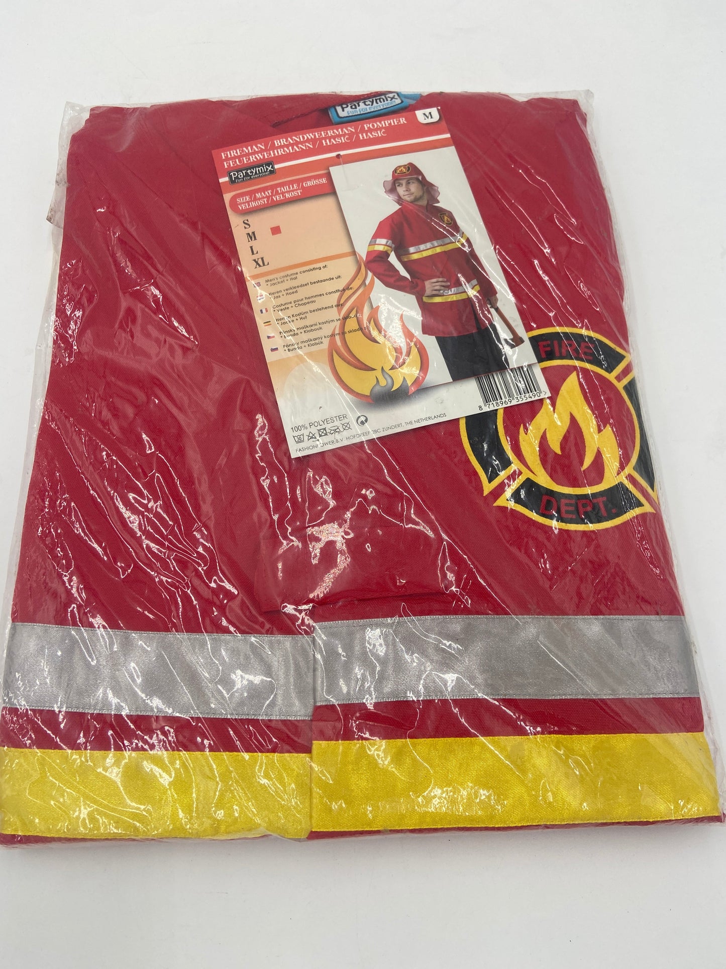 Brandweerman Kostuum Heren – Jas & Hoed – Maat M – Partymix