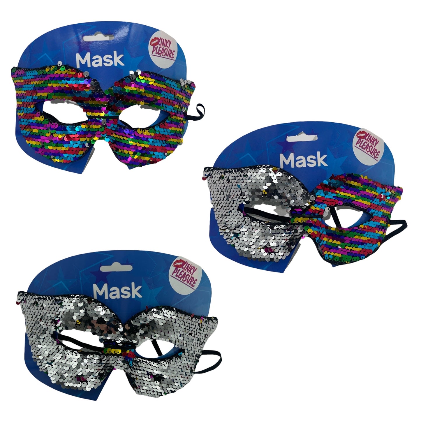 Oogmasker Omkeerbare Pailletten Regenboog Kleuren