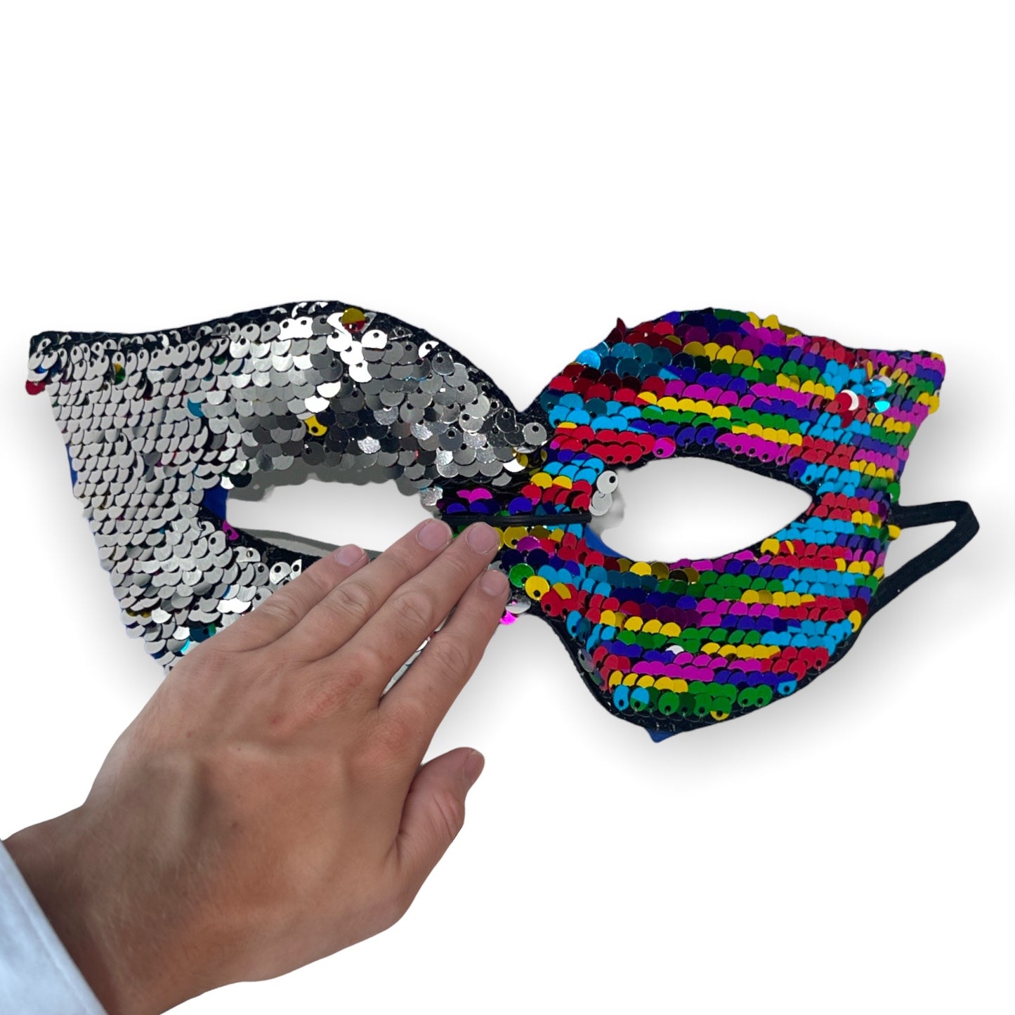 Oogmasker Omkeerbare Pailletten Regenboog Kleuren