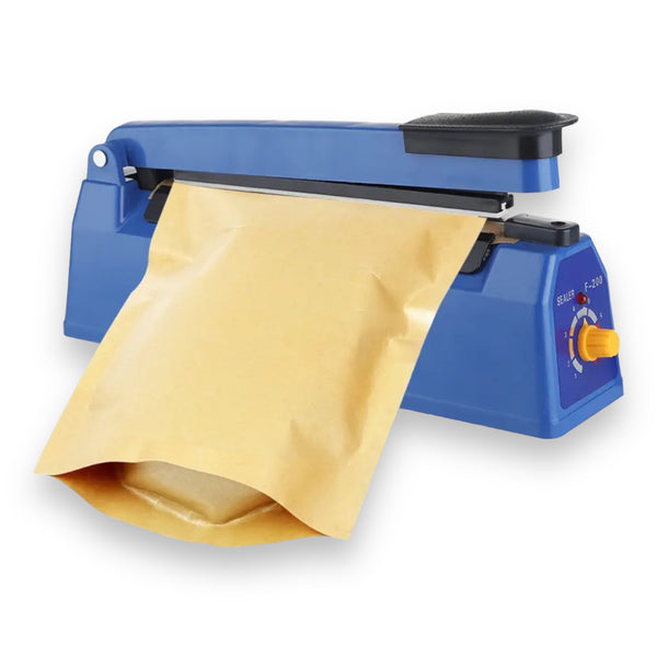 Handmatige sealmachine blauw - impulssealer met 8 standen