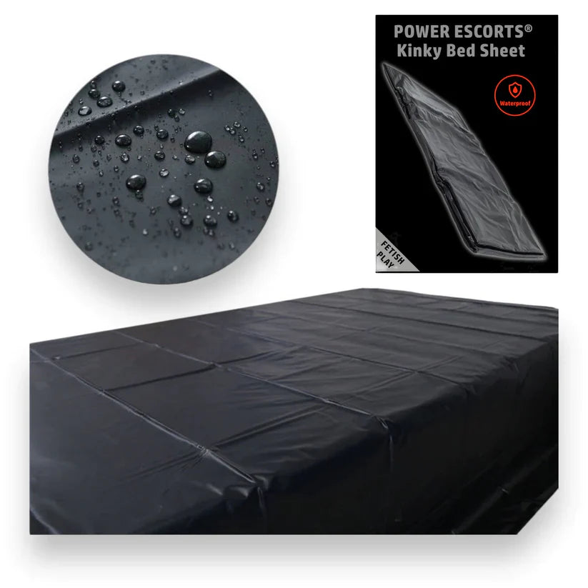Kinky Bed Sheet – PVC – Zwart & Bruin – 160 x 227 cm – Waterproof