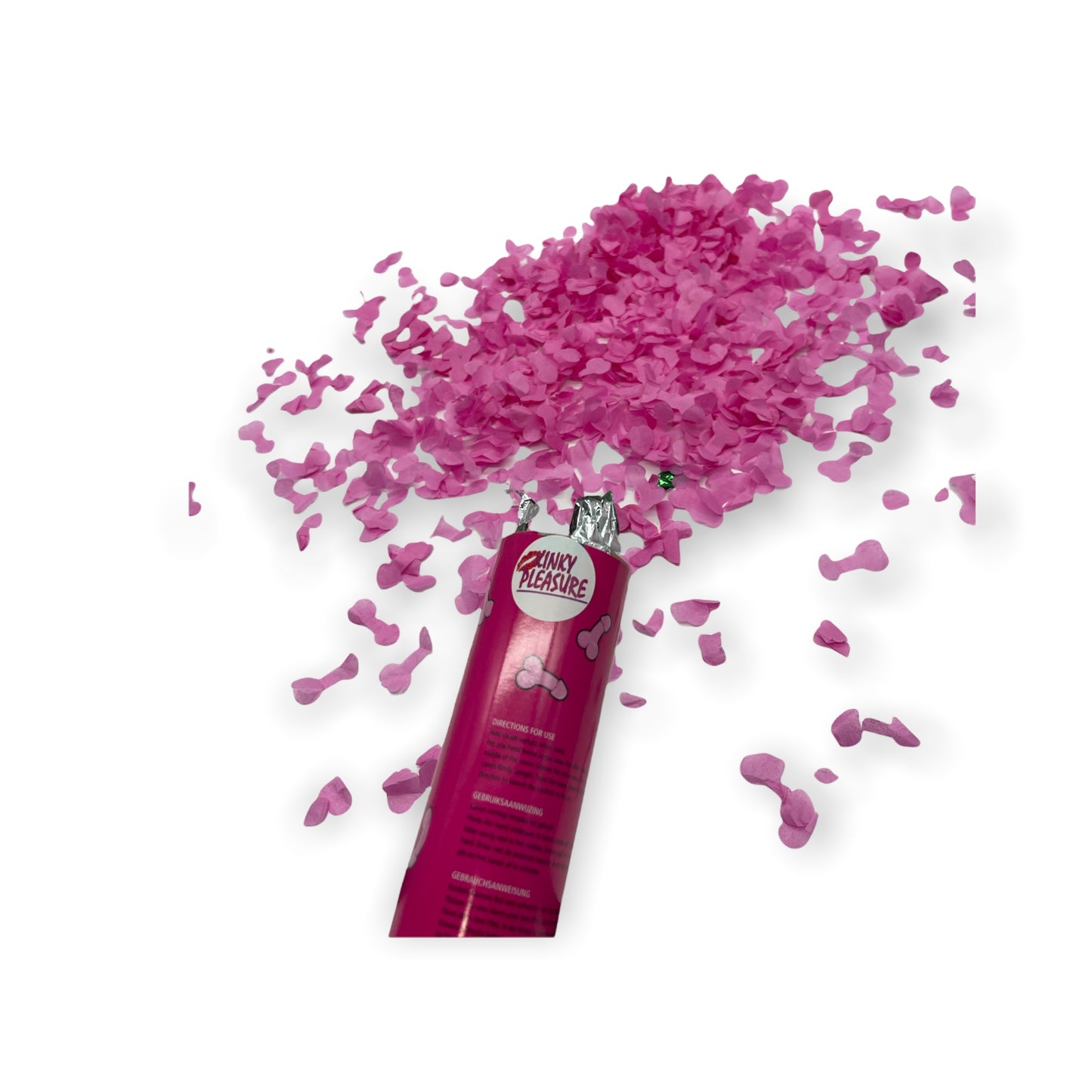 Piemel Party Popper / Confetti Canon 28cm Roze