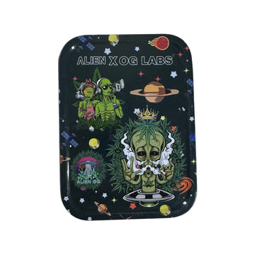 Metalen Opbergdoosje Alien X 11x8x2,5 cm - Tin Box met Schuifdeksel