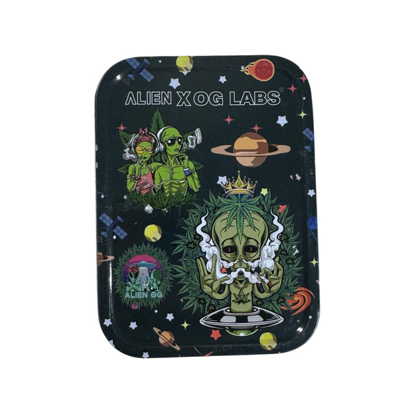 Metalen Opbergdoosje Alien X 11x8x2,5 cm - Tin Box met Schuifdeksel