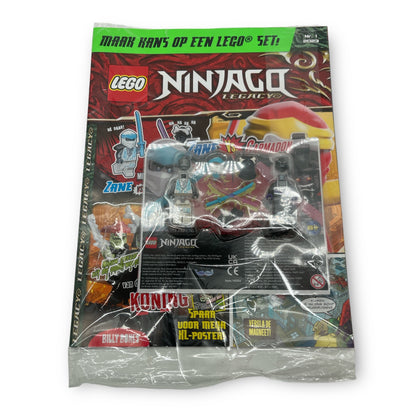 LEGO NINJAGO Legacy Nr 1 2023 Tijdschrift Nederlands Een Avontuurlijke Leeservaring voor NINJAGO Fans (Inclusief 2 Minifigs)