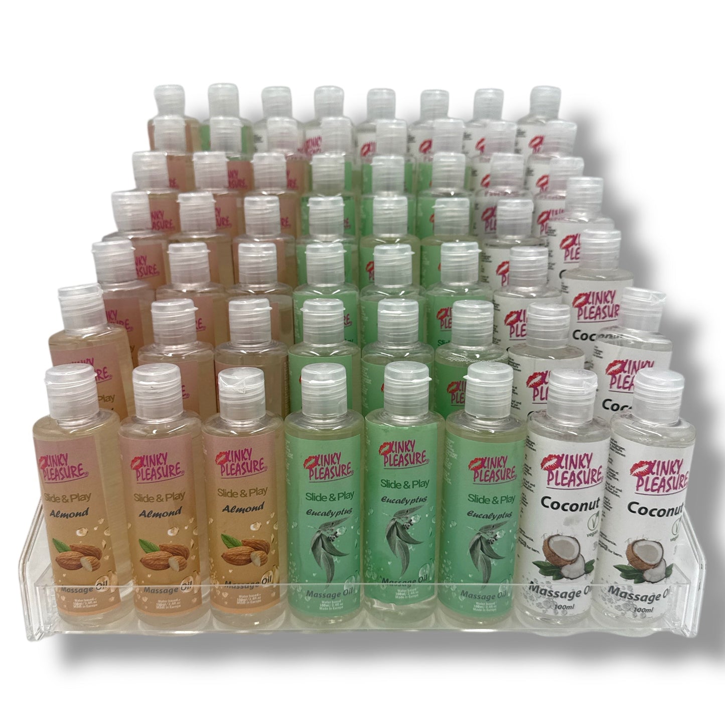 Trapdisplay Acryl Transparant met Zwarte Onderkant – 6 Treden