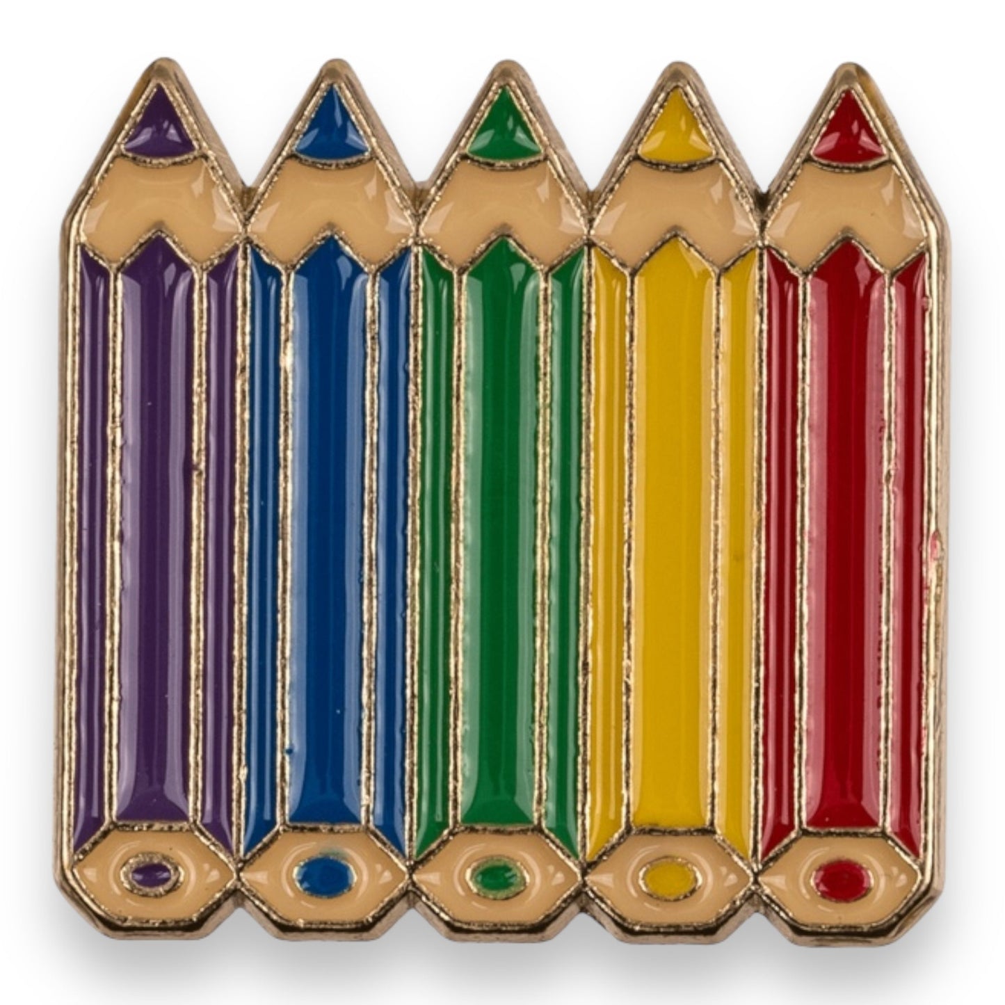 Regenboog Potloodjes Pin – Creatieve LGBTQ+ Pride Speld