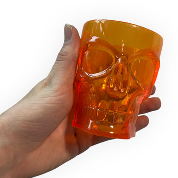 Halloween Skeletglazen - Oranje of Paars, 2 stuks