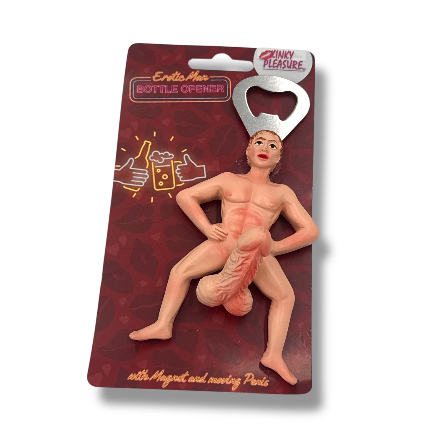 Erotische Flesopener Man – Met Magnetische en Bewegende Onderdelen