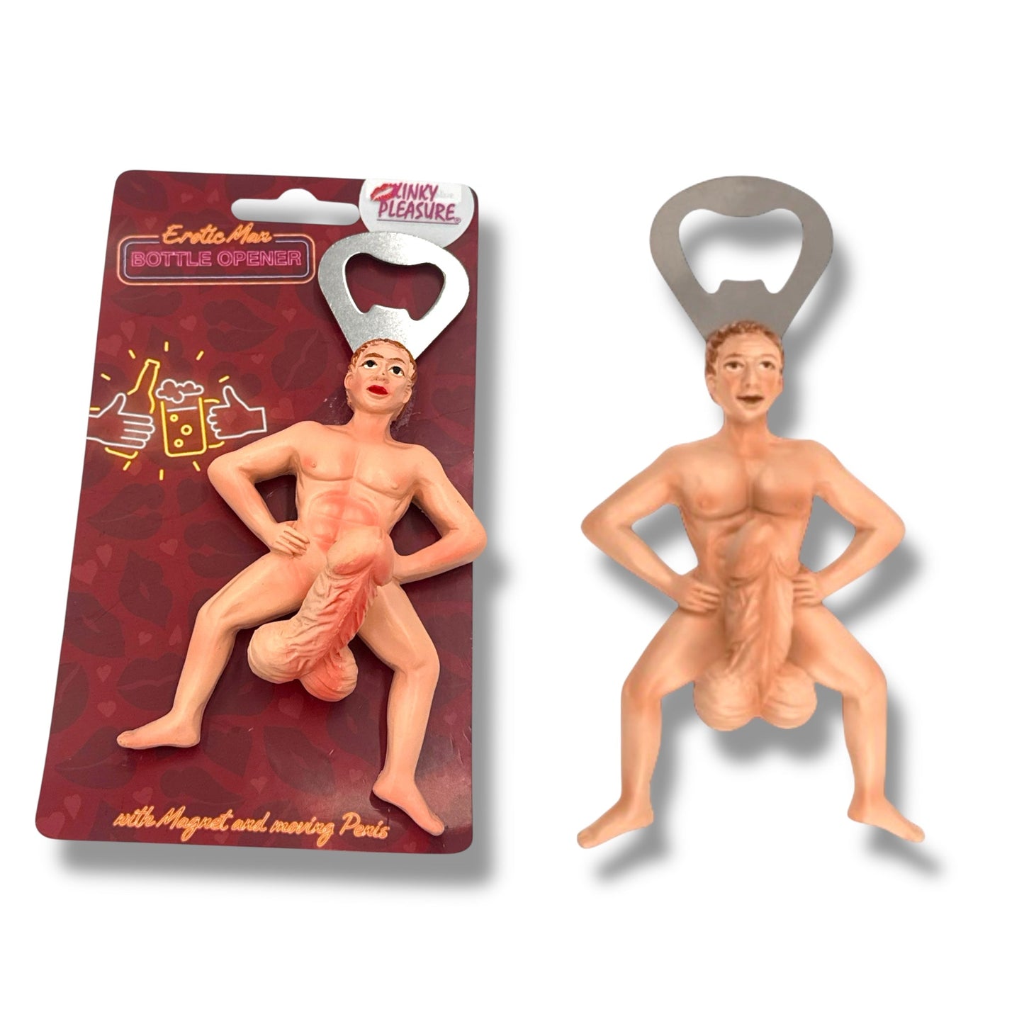 Erotische Flesopener Man – Met Magnetische en Bewegende Onderdelen