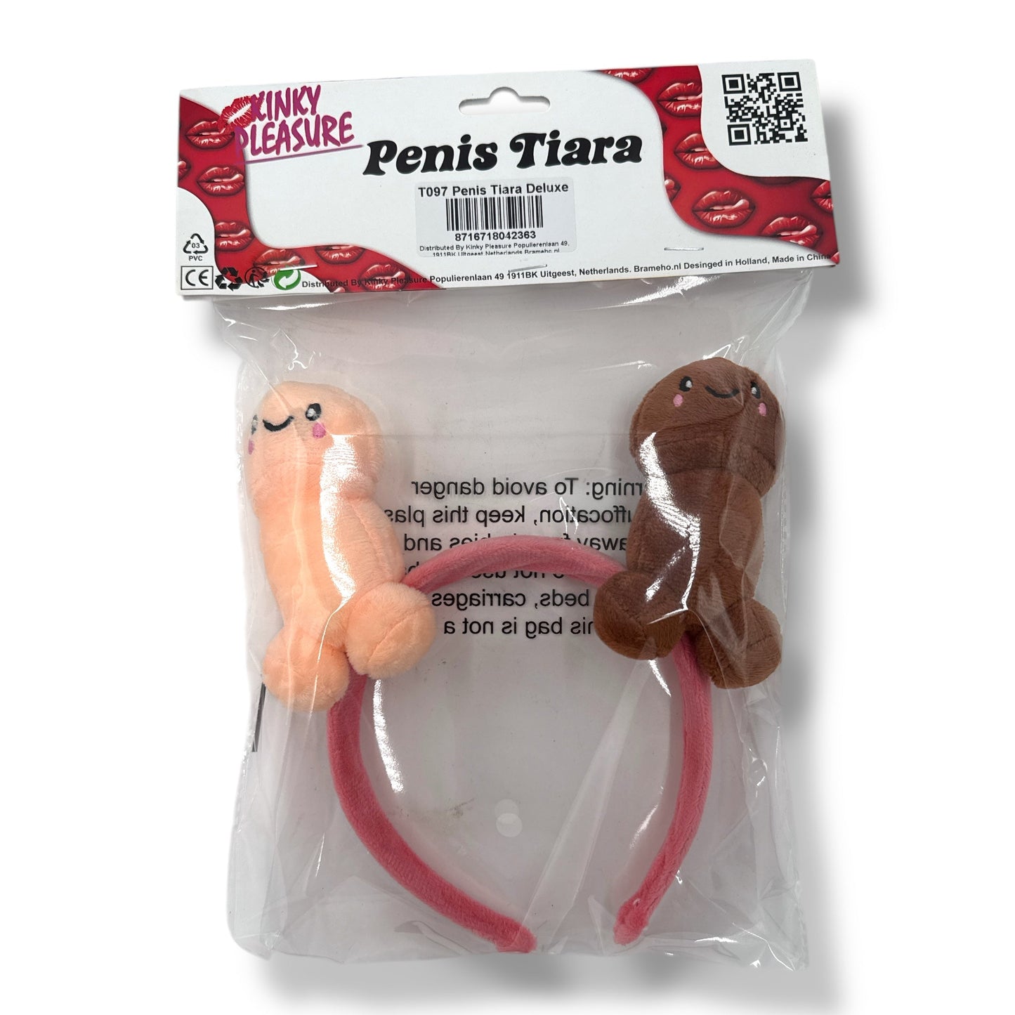Penis Diadeem Deluxe – Pluche Pikjes met Lachebekjes