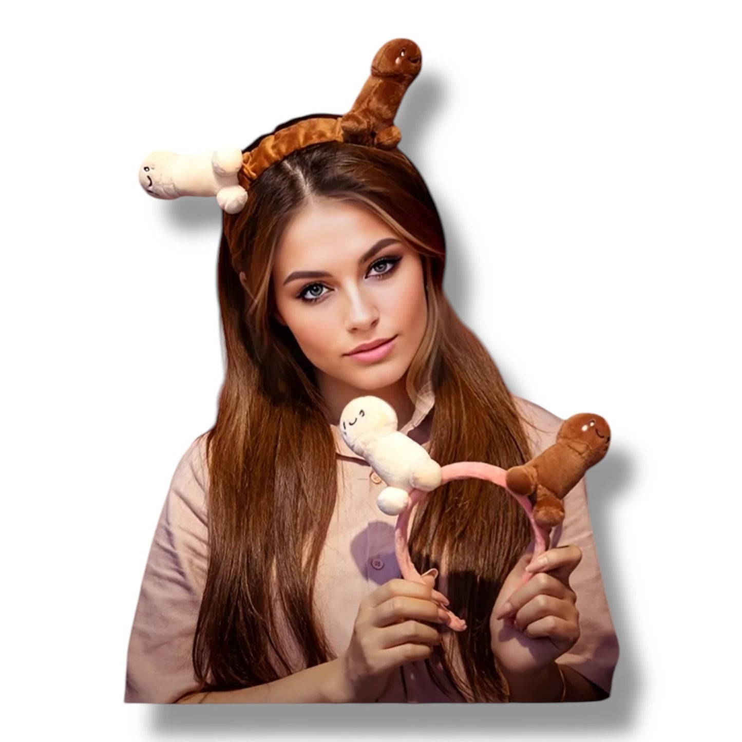 Penis Diadeem Deluxe – Pluche Pikjes met Lachebekjes
