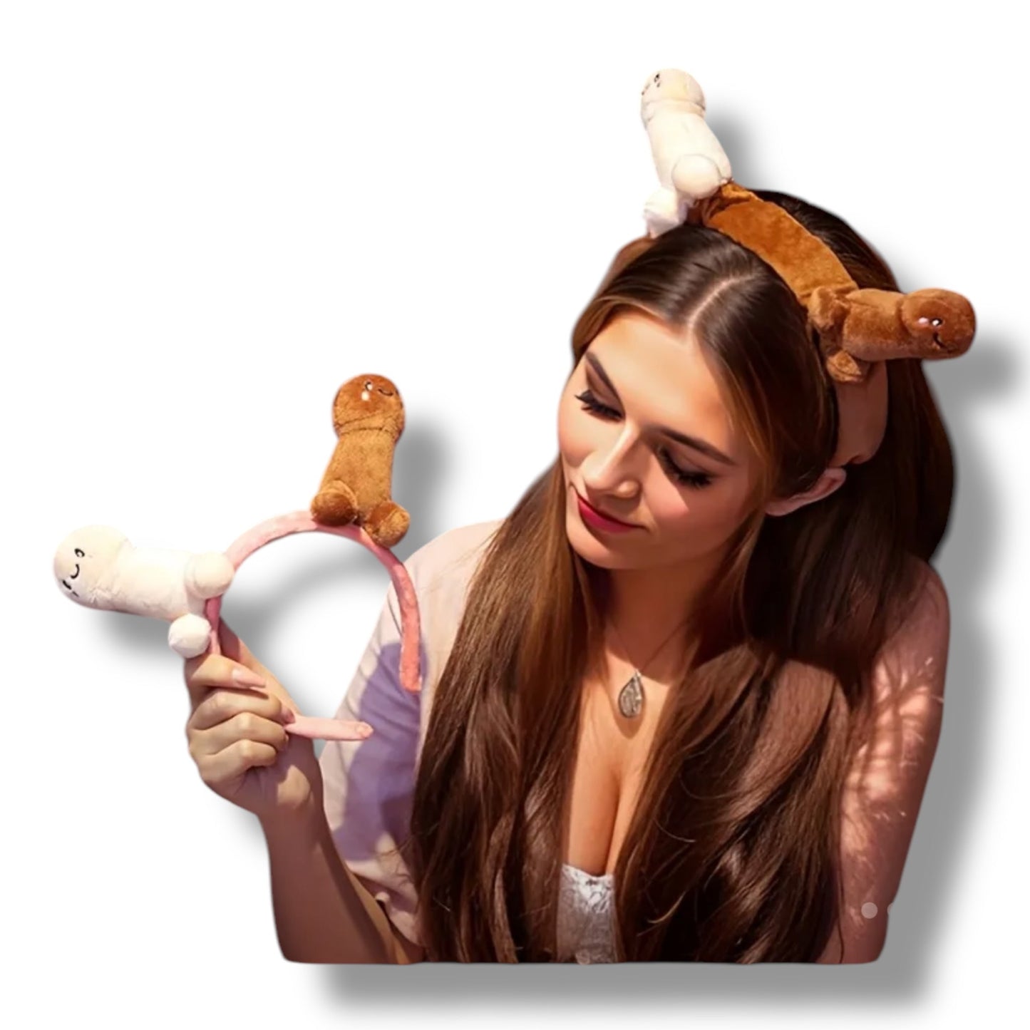 Penis Diadeem Deluxe – Pluche Pikjes met Lachebekjes