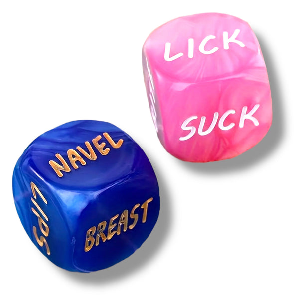 Sex Dobbelstenen Roze en Blauw - 2 stuks