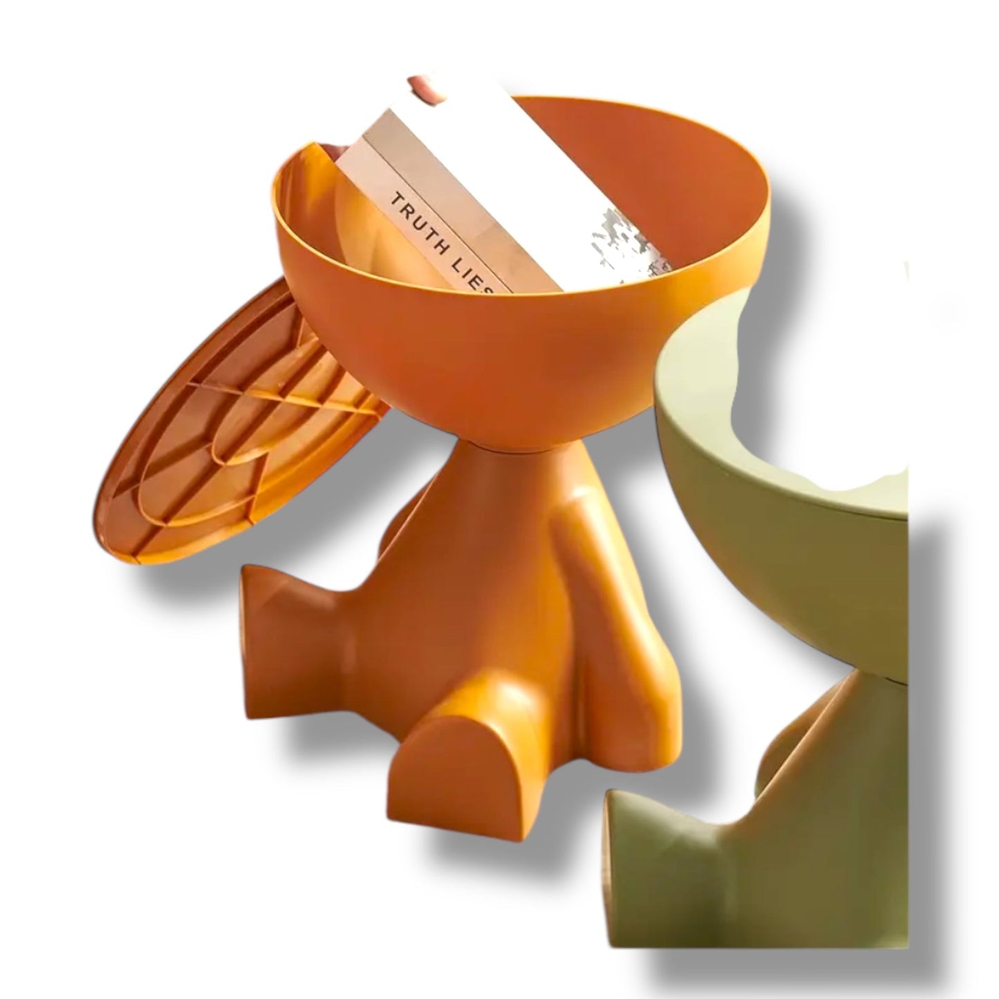 Grappige Opbergtafel – Testikel Design – Mat Zwart