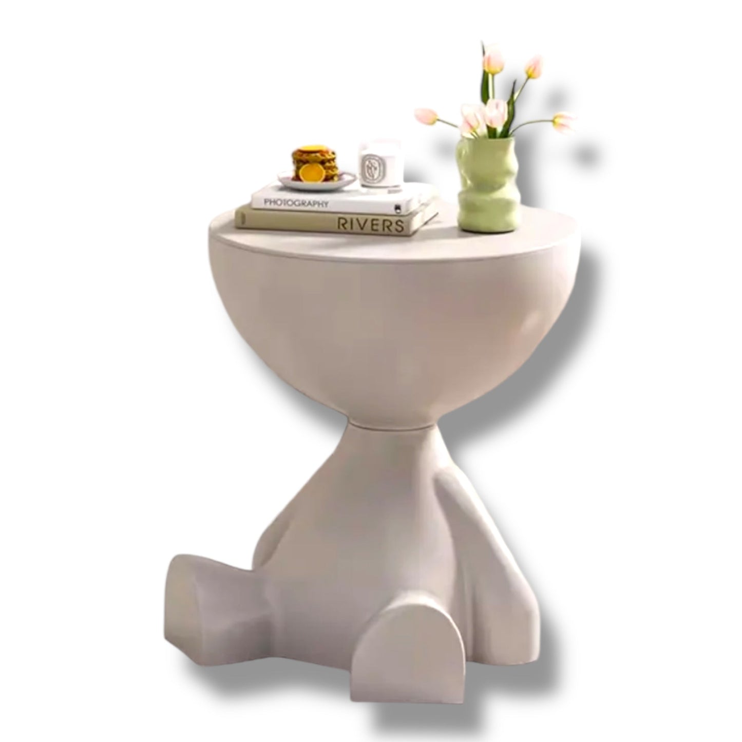 Grappige Opbergtafel – Testikel Design – Mat Zwart