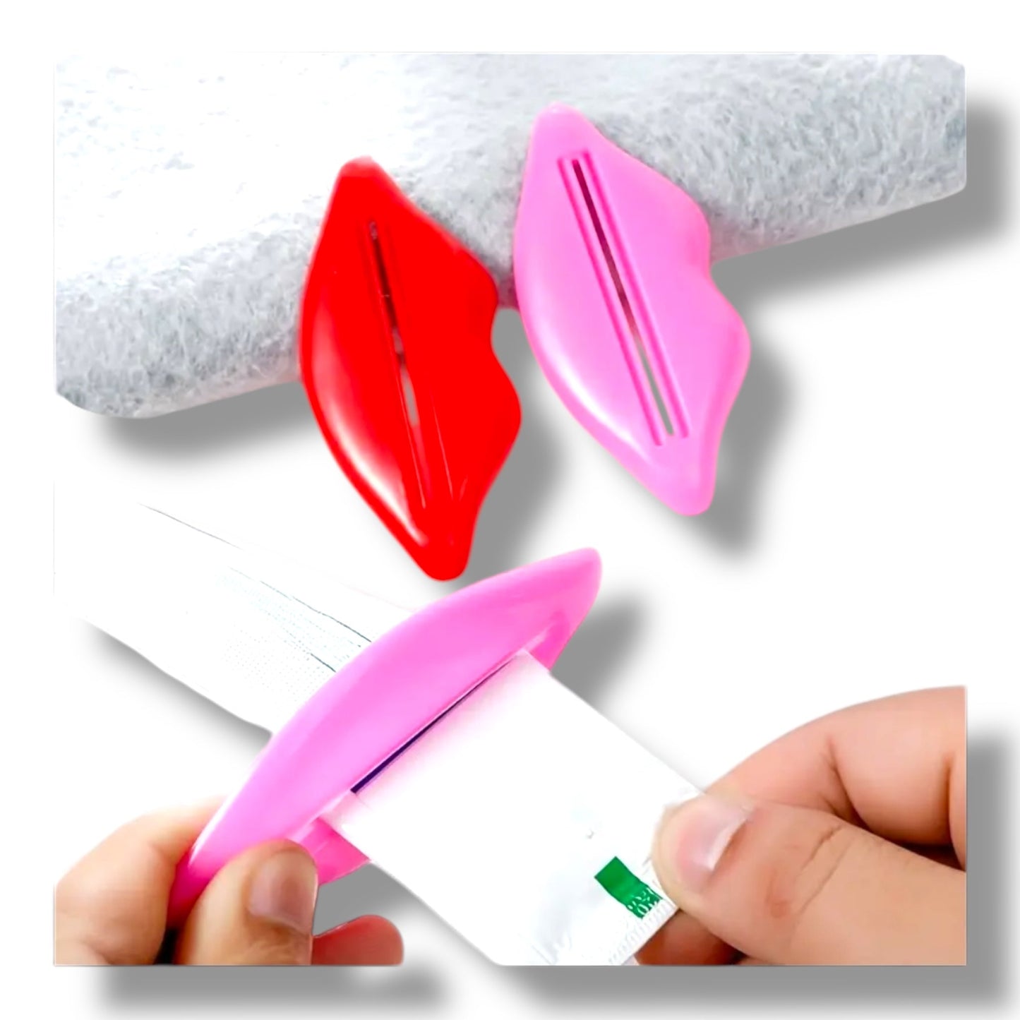 Lip Tube Squeezer – Grappige Lippen Uitknijper voor Tubes – in 2 Kleuren