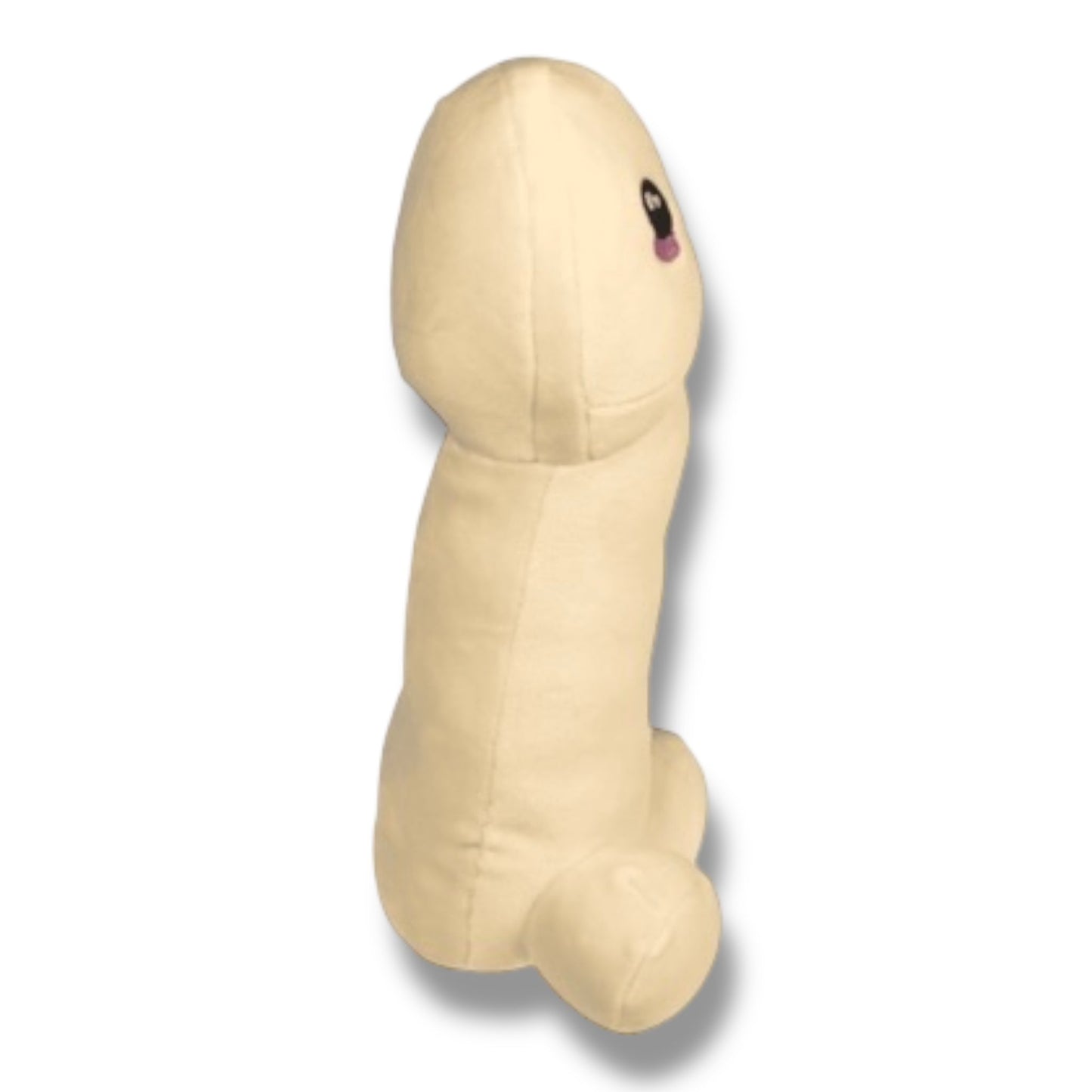 Witte Pluche Piemelknuffel – Lieve Knuffelpiemel met Glimlach