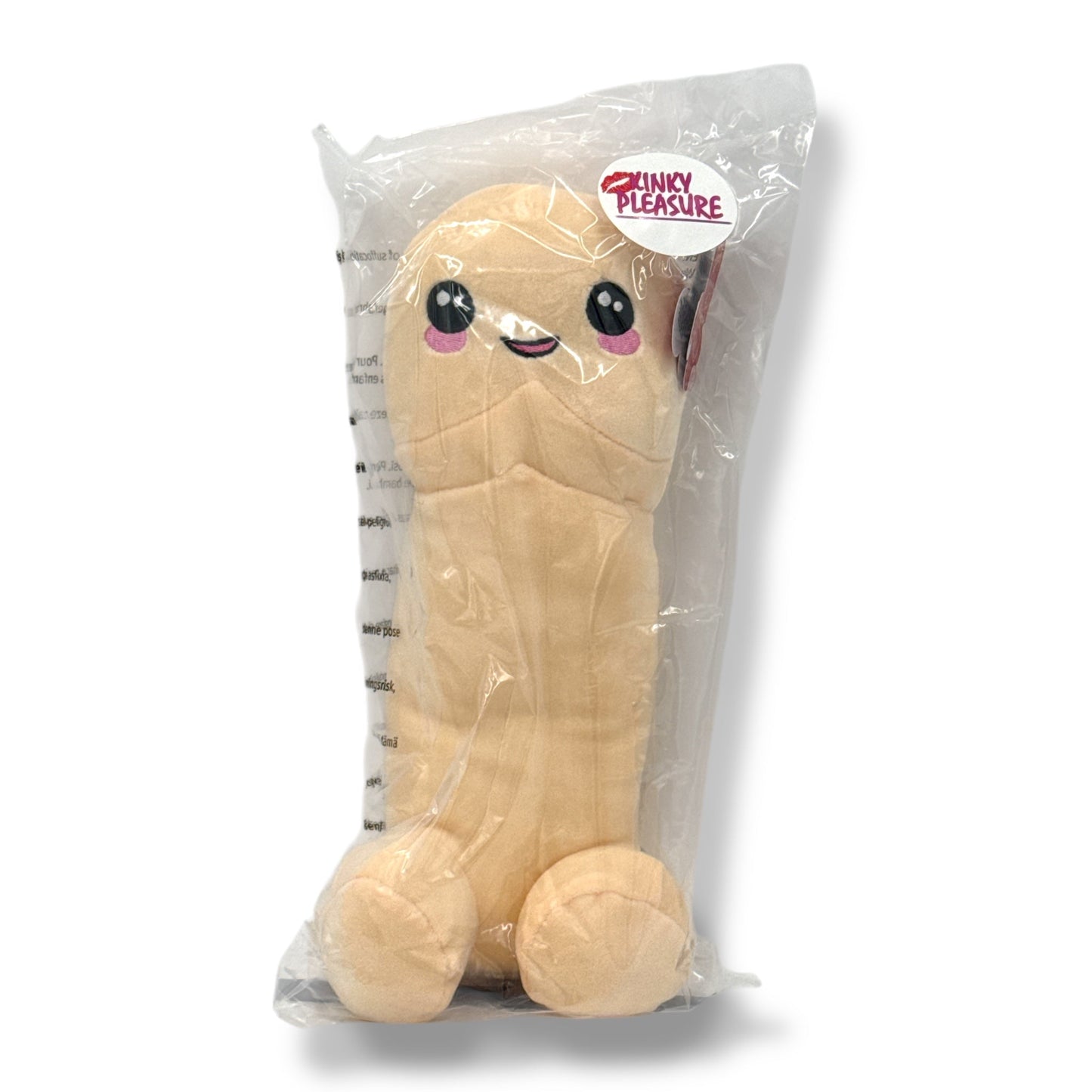 Witte Pluche Piemelknuffel – Lieve Knuffelpiemel met Glimlach