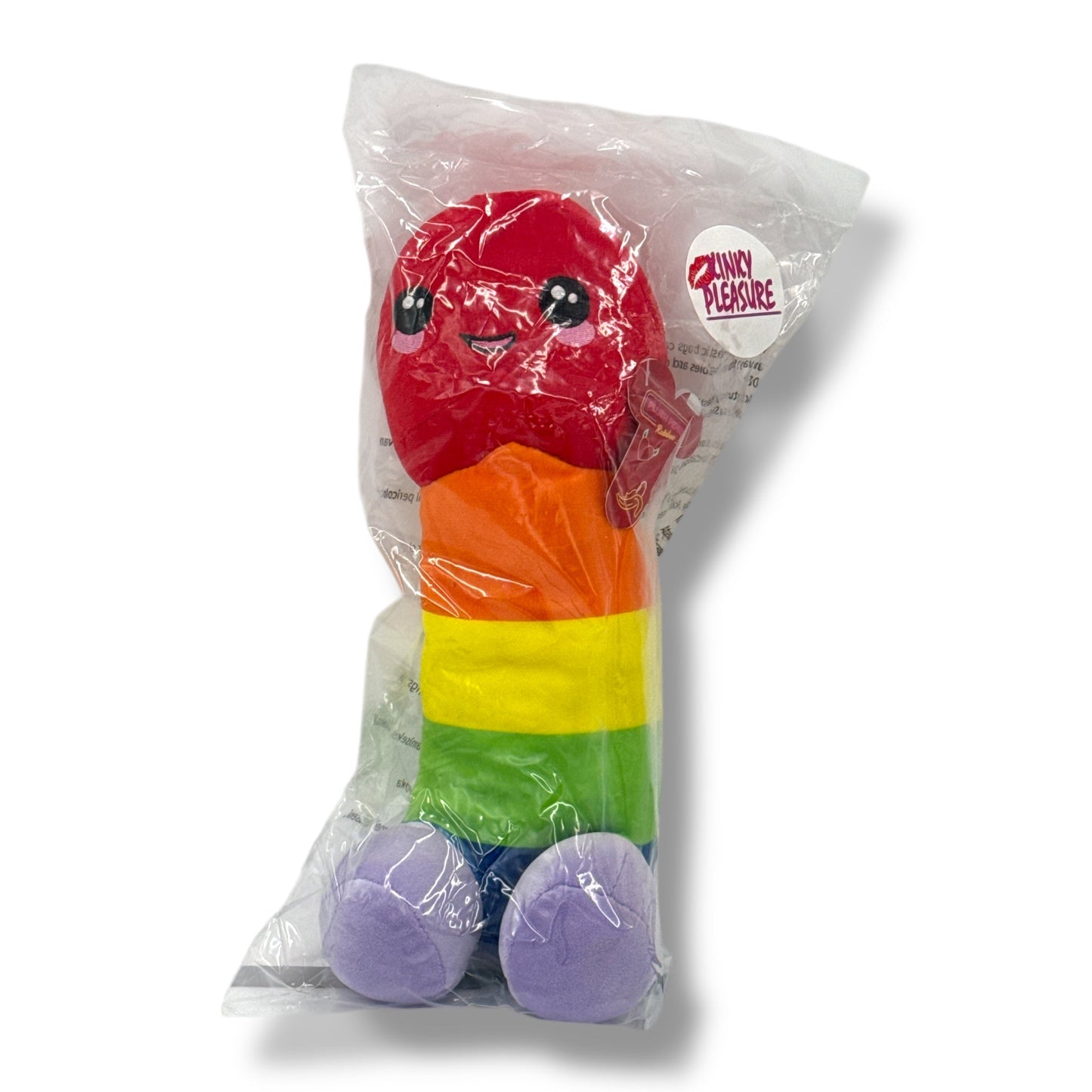 Regenboog Penis Knuffel – Grote Pluche Piemel – Pride Cadeau