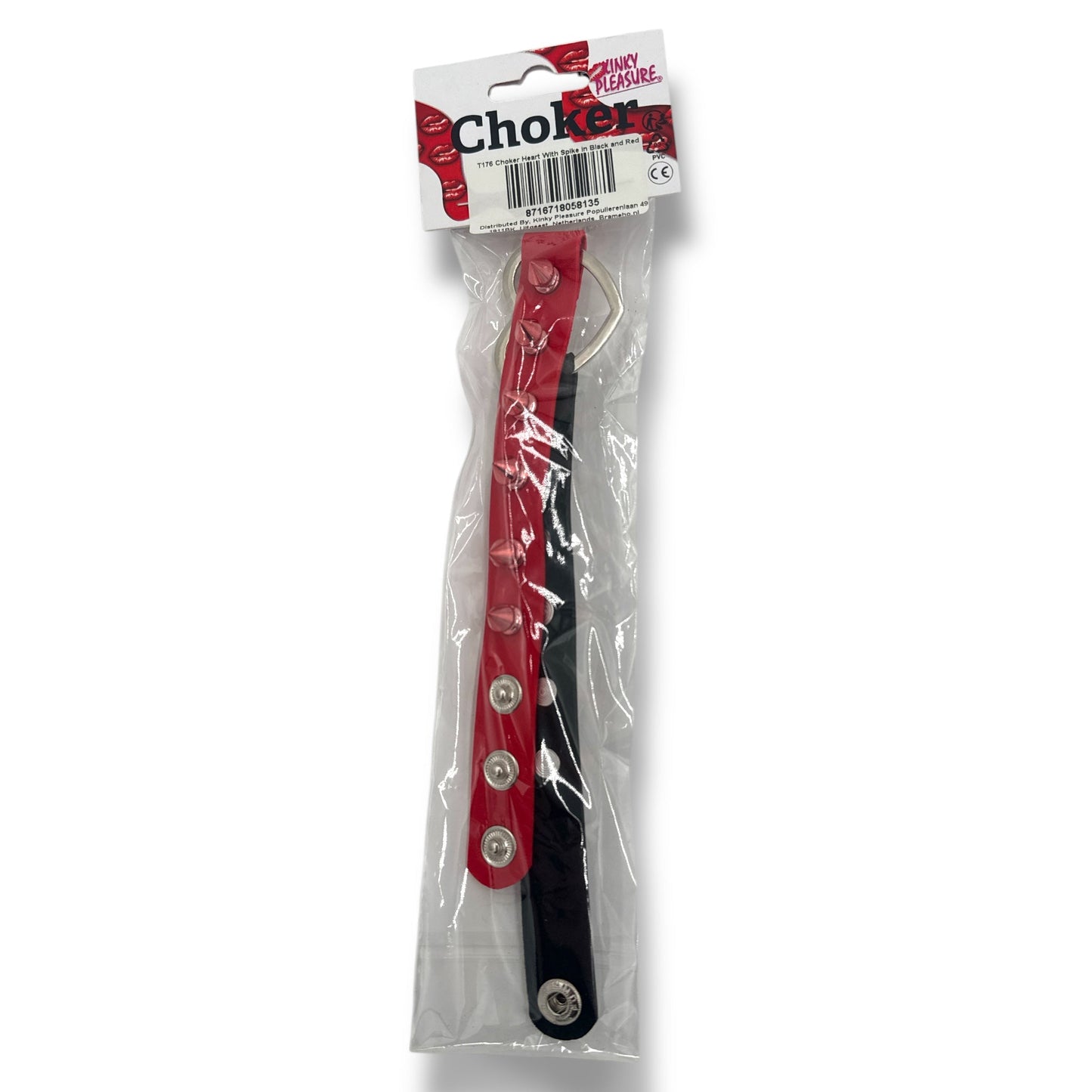 Stoere Choker met Hart en Spikes – Statement Accessoire