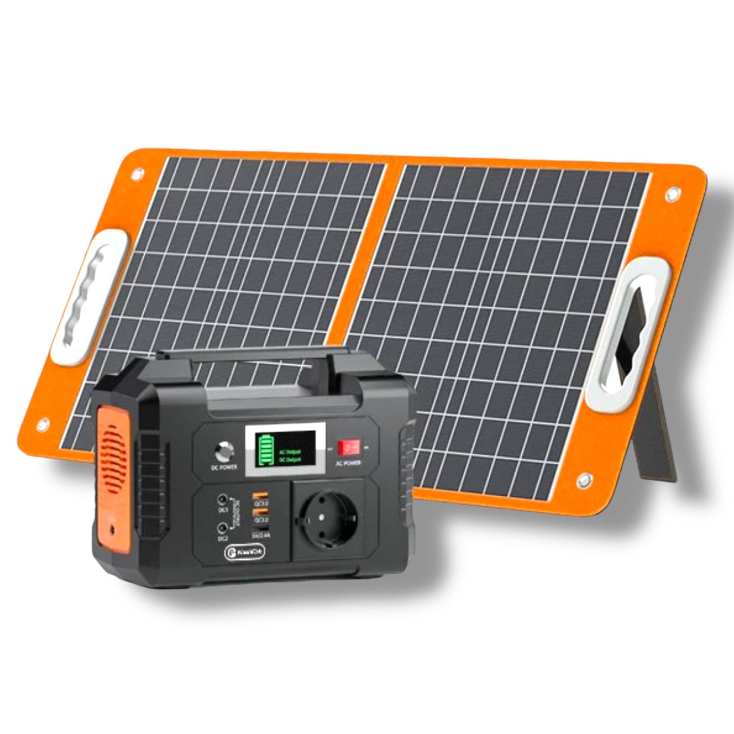 Draagbare Zonnepanelen 60W + Flash Fish E200 Power Station